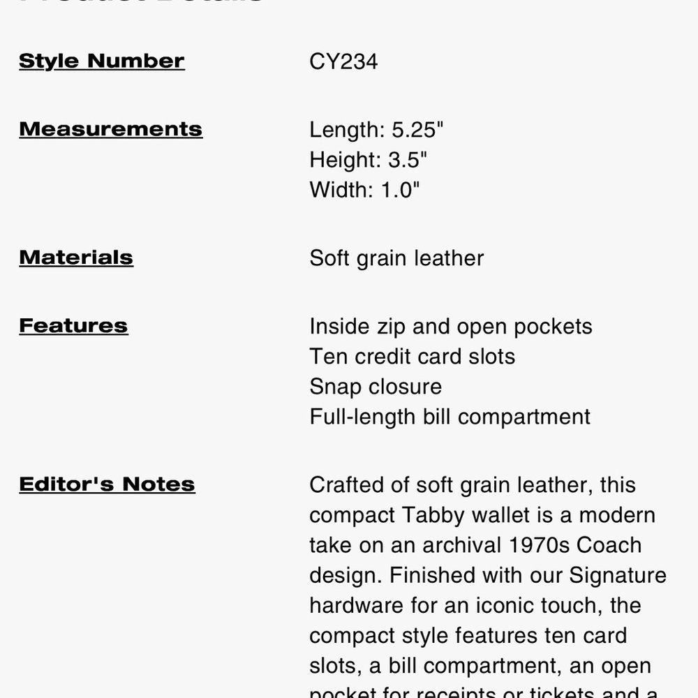 Coach Brown Tabby Wallet with Gold Clasp - Picture 7 of 11